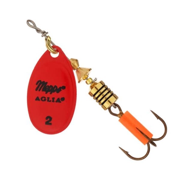 Mepps AGLIA FLUO Rotating Lure, Size 2, Red