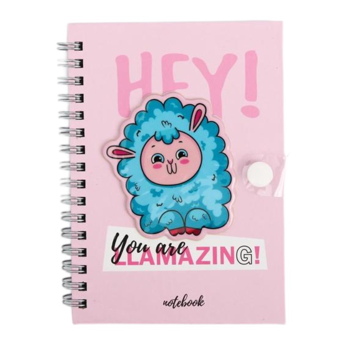 

Записная книжка на кнопке You are llamazing, А6, 96 л