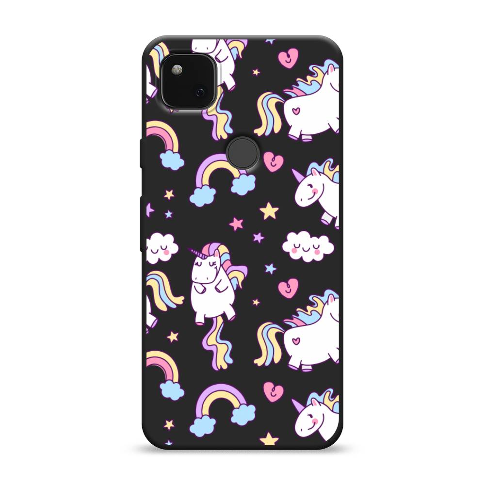 

Матовый силиконовый чехол "Sweet unicorns dreams" на Google Pixel 4A, Sweet unicorns dreams