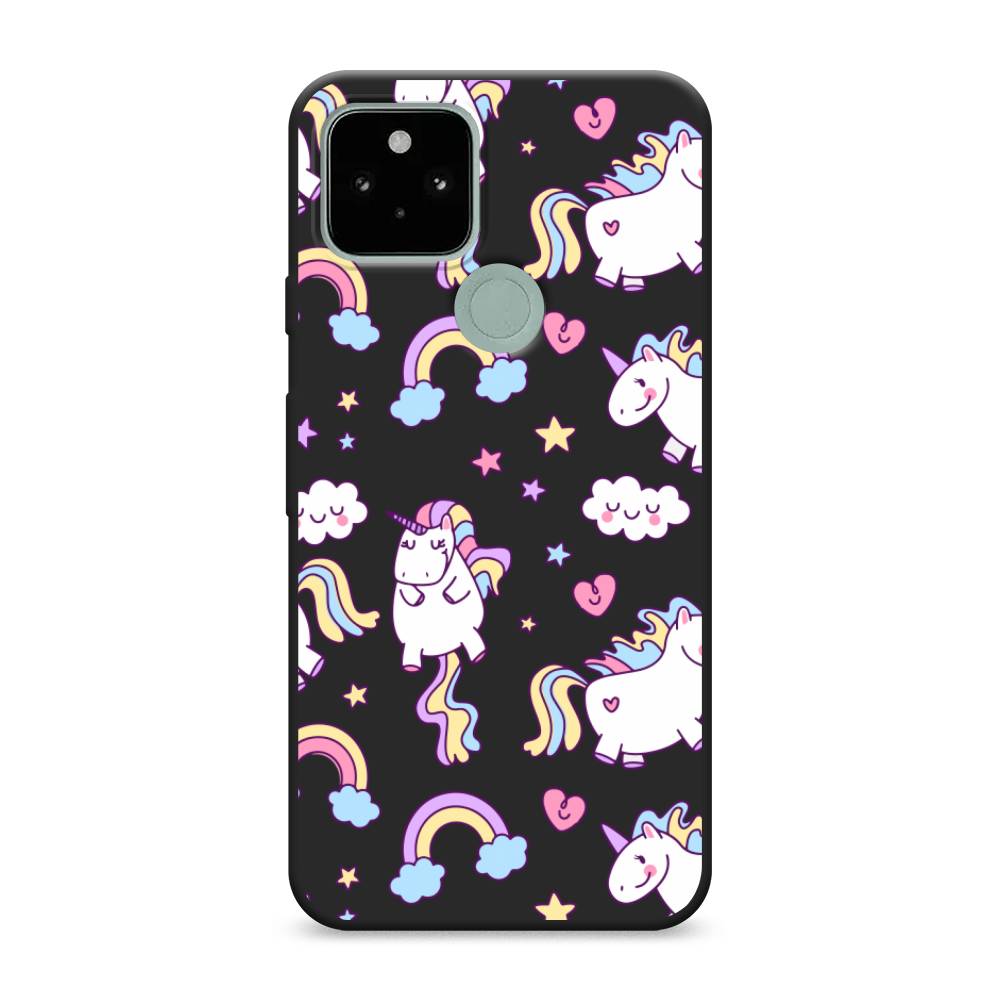 фото Матовый силиконовый чехол "sweet unicorns dreams" на google pixel 5a awog