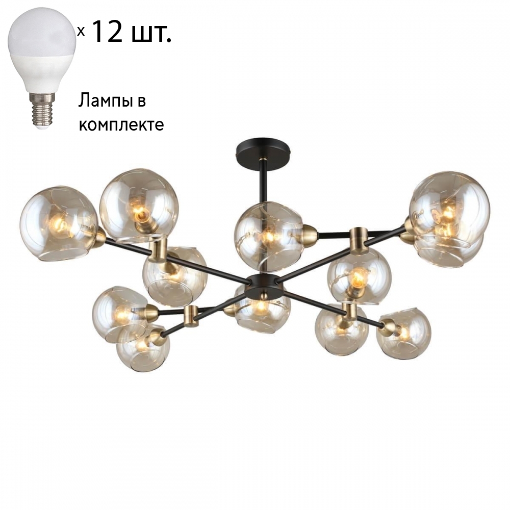 

Люстра на штанге с лампочками Omnilux OML-94207-12+Lamps