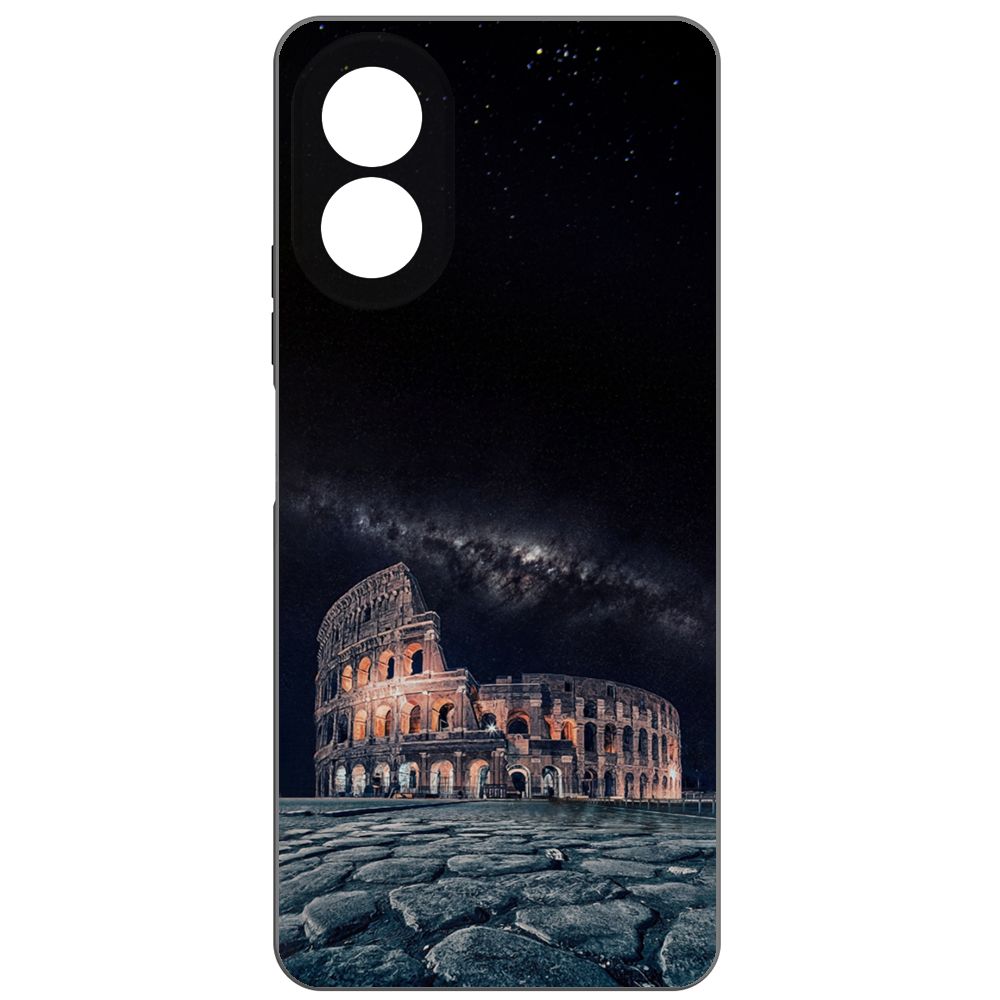 

Чехол-накладка Krutoff Soft Case Италия, Колизей для Oppo A18 черный