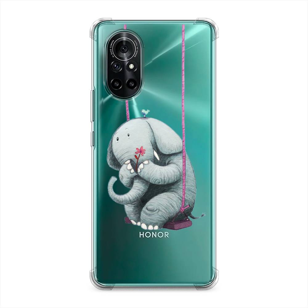 

Чехол Awog на Honor V40 Lite "Грустный слоник", Разноцветный, 6105151-1