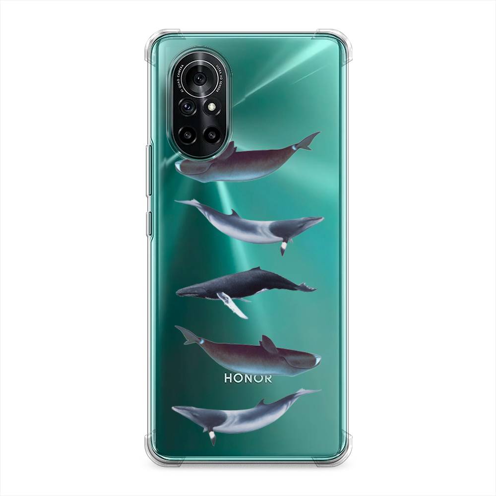 

Чехол Awog на Honor V40 Lite "Киты арт 2", Разноцветный, 6105151-1