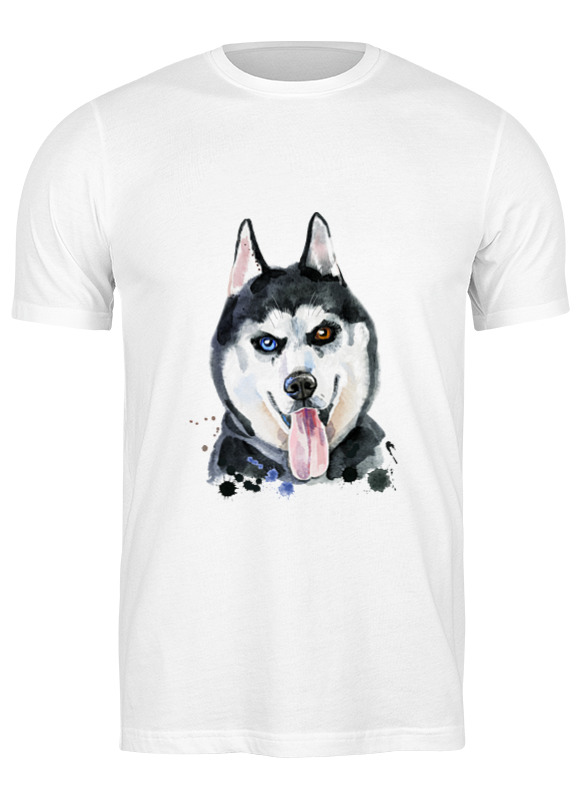 

Футболка мужская Printio Хаски белая L, Белый, Хаски