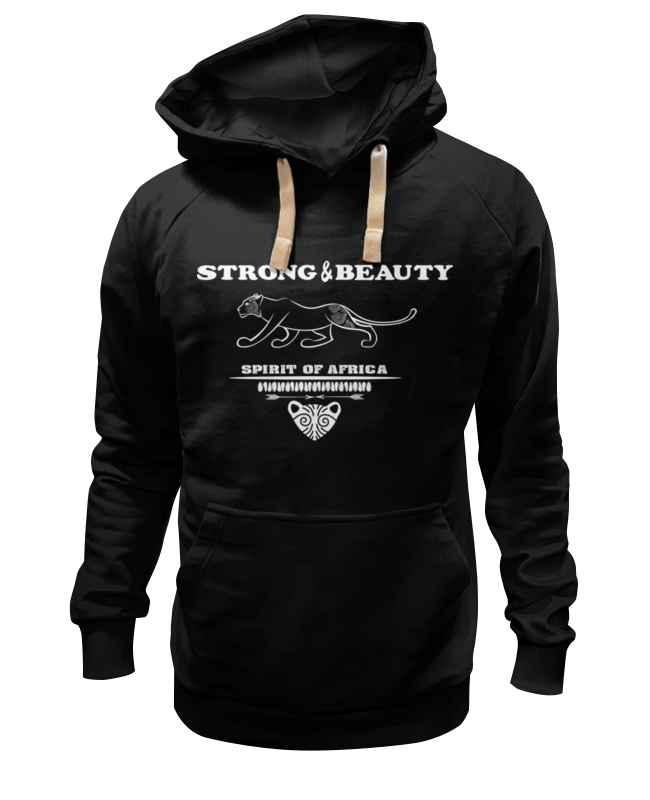 

Худи унисекс Printio Strong & beauty черное S, Черный, Strong & beauty
