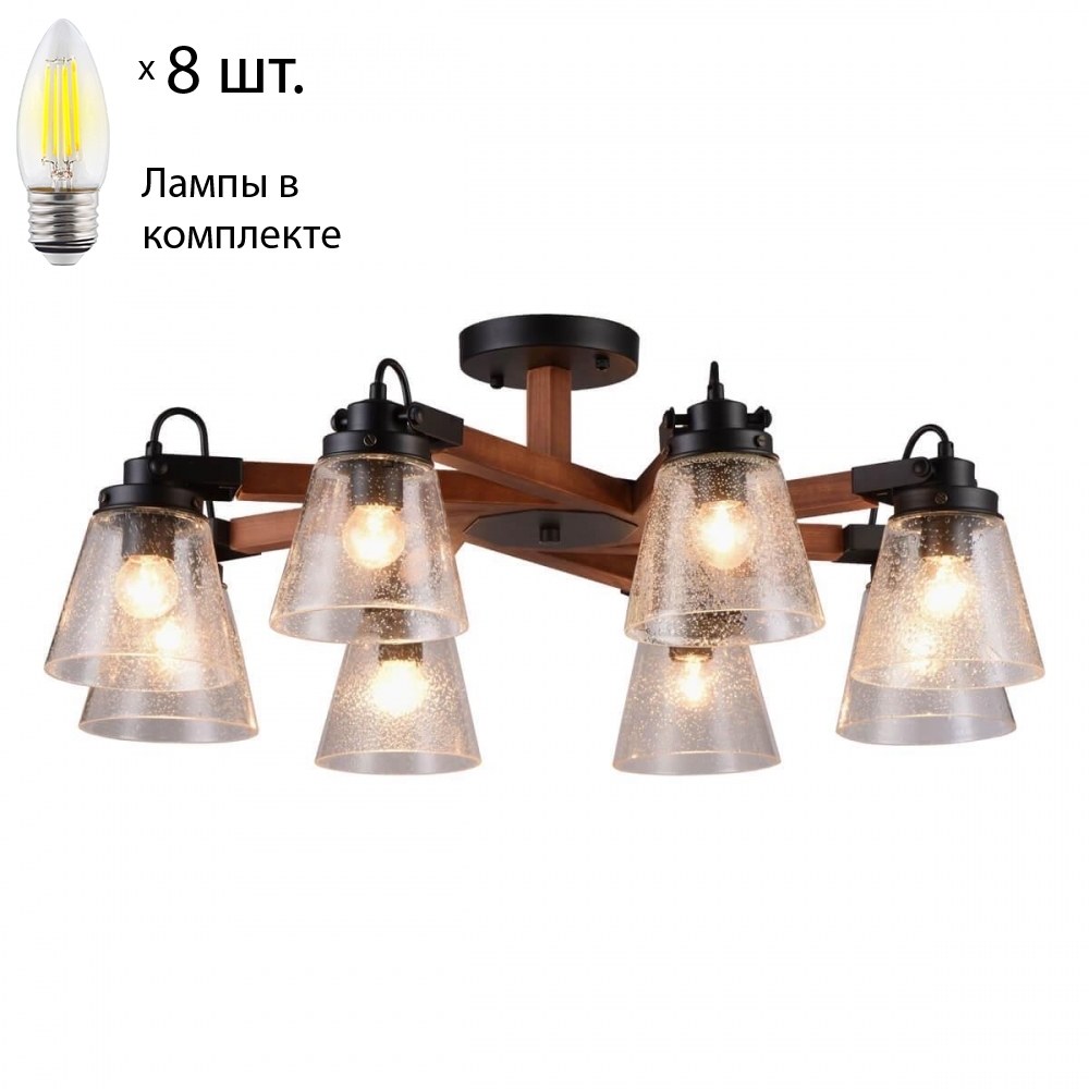 

Люстра потолочная с лампочками Omnilux OML-51007-08+Lamps