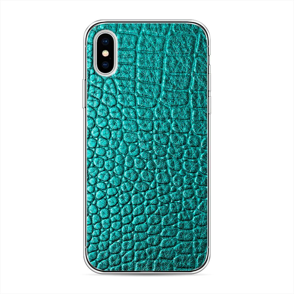 

Чехол Awog на Apple iPhone X (10) / Айфон X (10) "Бирюзовая змея", 11050-3