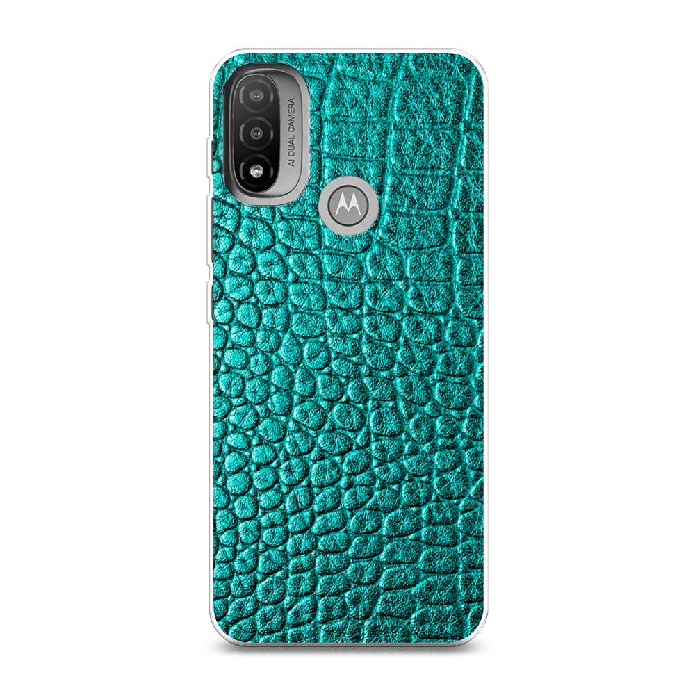 

Силиконовый чехол "Бирюзовая змея" на Motorola Moto E20, 243450-3