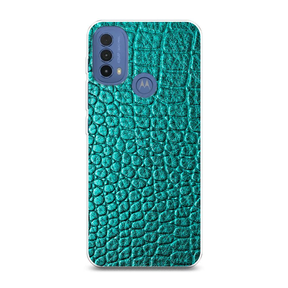 

Силиконовый чехол "Бирюзовая змея" на Motorola Moto E30, 243550-3
