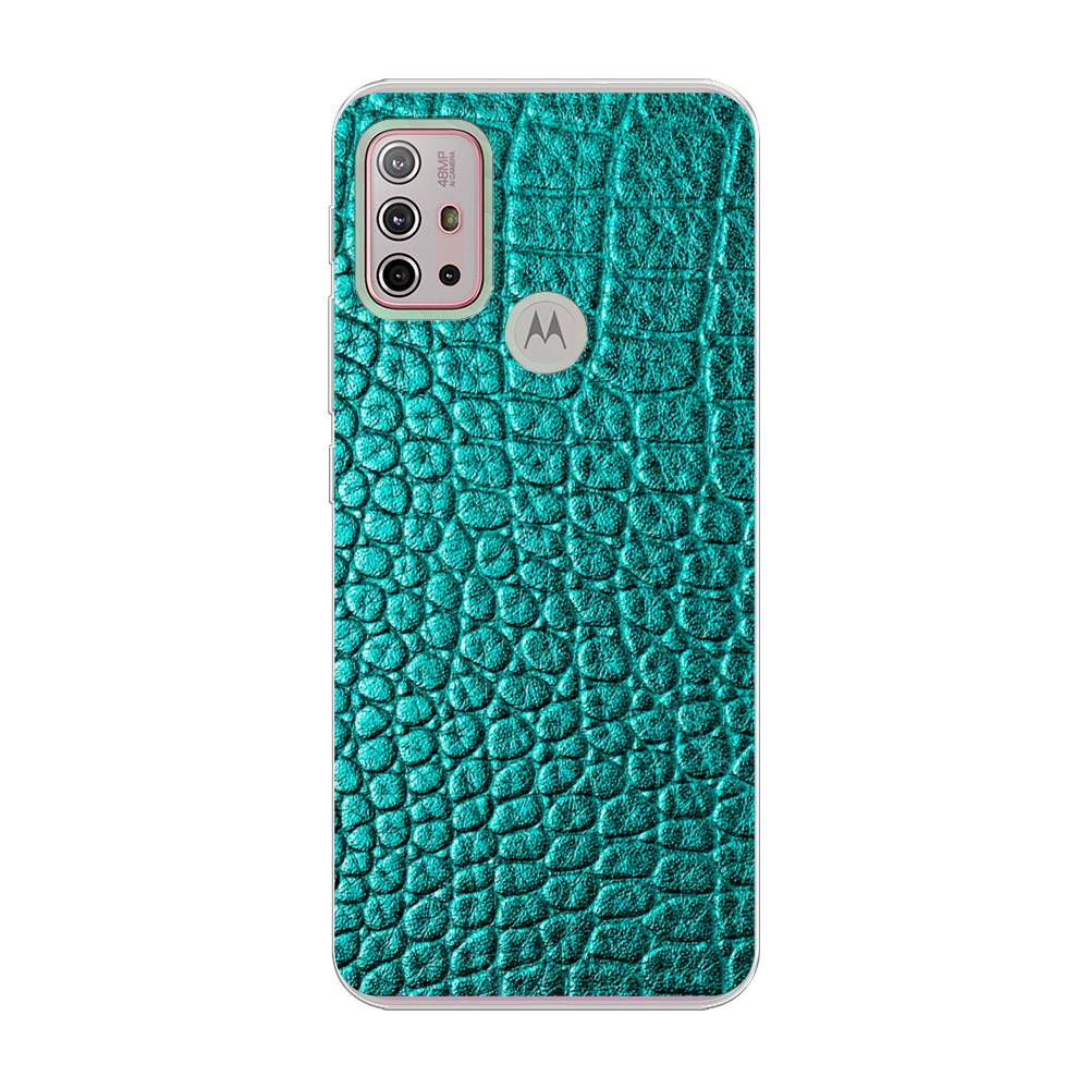 фото Силиконовый чехол "бирюзовая змея" на motorola moto g10 awog