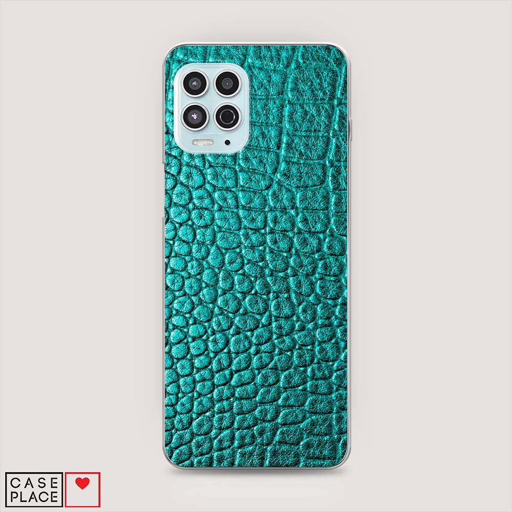 

Силиконовый чехол "Бирюзовая змея" на Motorola Moto G100, 241650-3