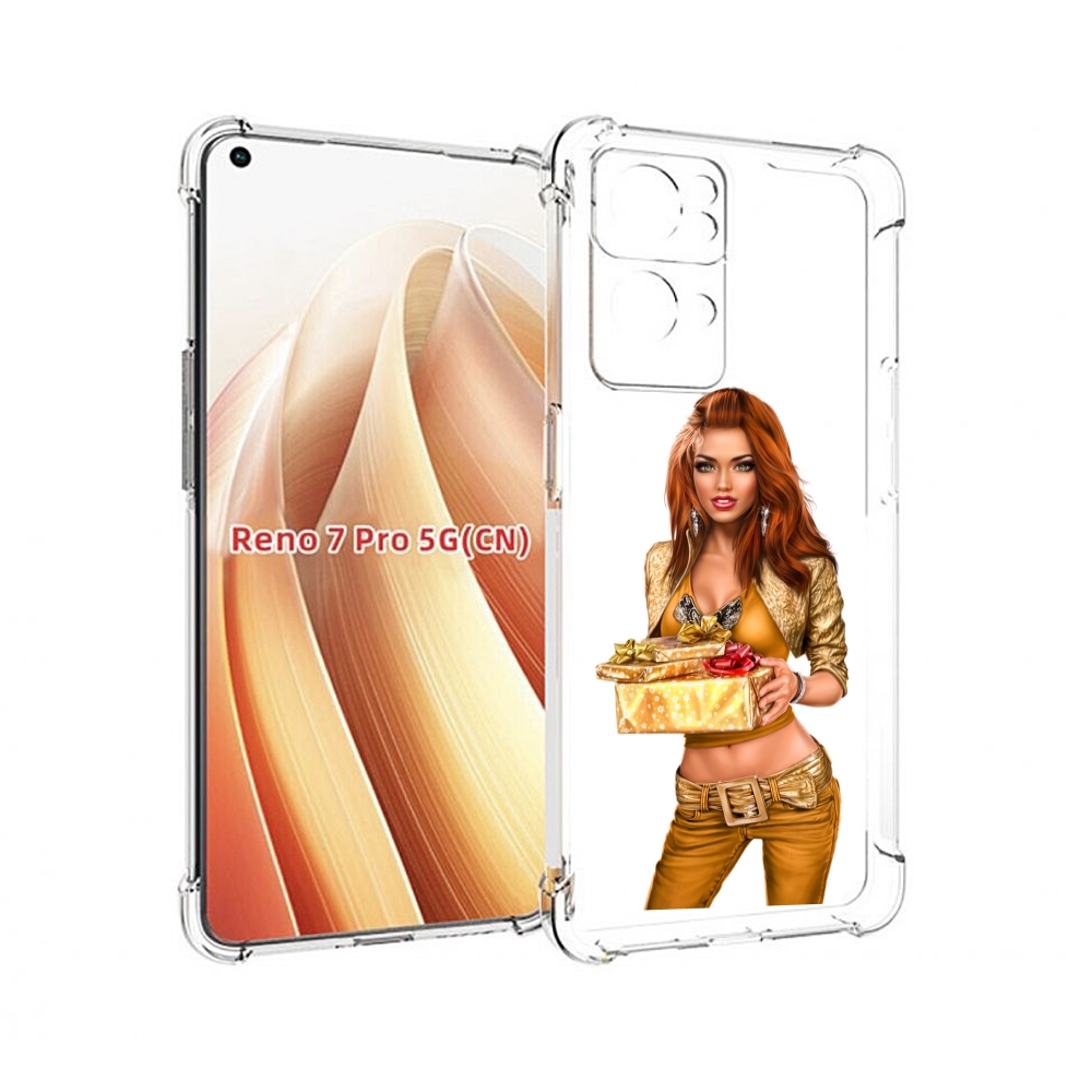 

Чехол MyPads золотая-девочка-с-подарком женский для OPPO Reno7 Pro 5G, Прозрачный, Tocco