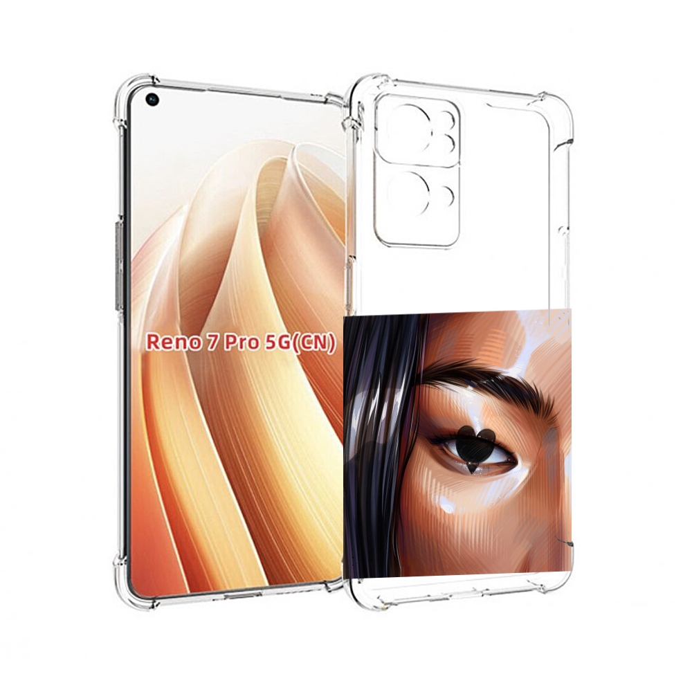 

Чехол MyPads зрачок-сердце женский для OPPO Reno7 Pro 5G, Прозрачный, Tocco