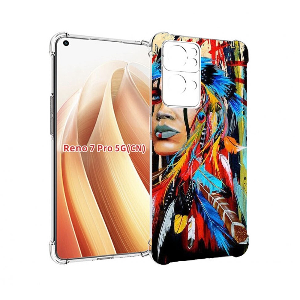 

Чехол MyPads индеец расписной для OPPO Reno7 Pro 5G, Прозрачный, Tocco