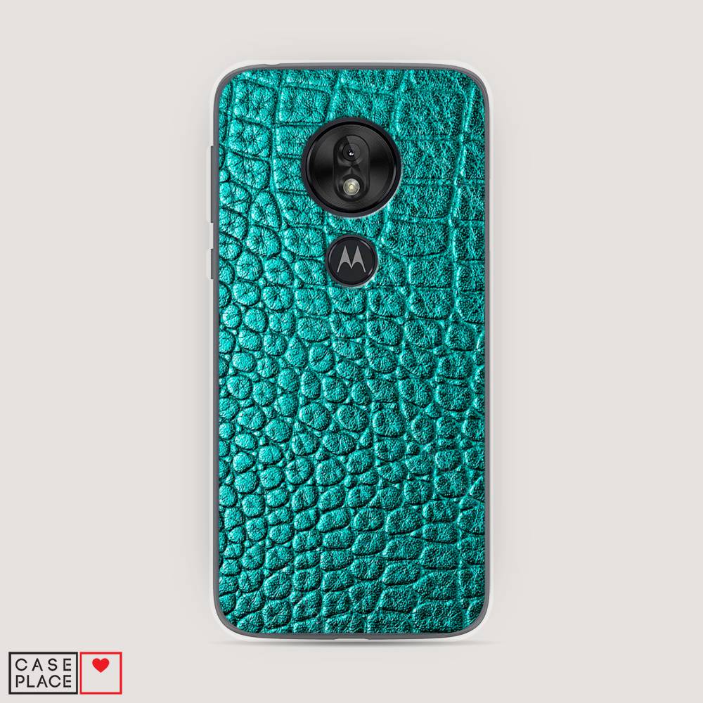 

Чехол Awog на Motorola Moto G7 Play / Моторола Мото G7 Плэй "Бирюзовая змея", 241250-3