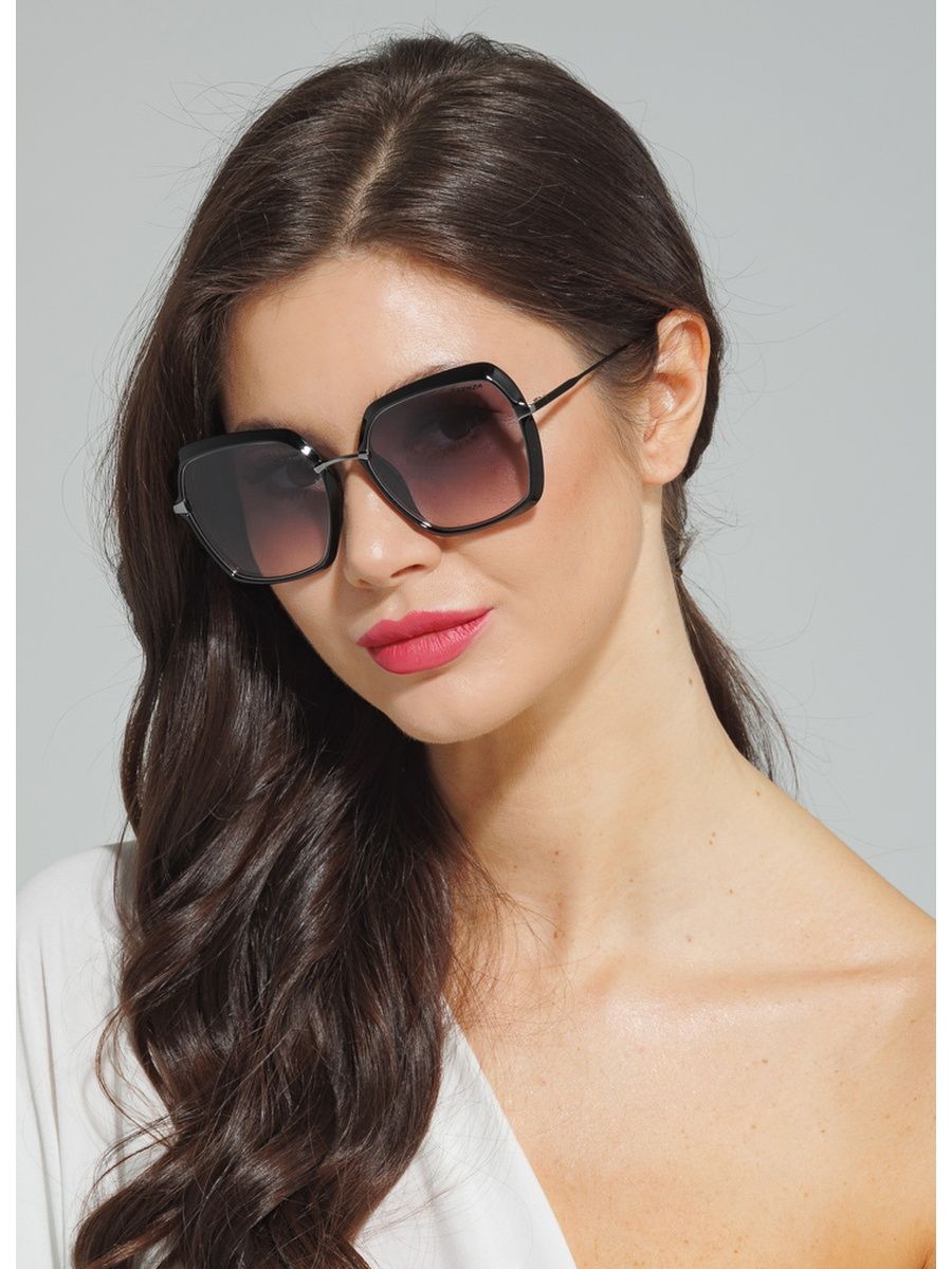 Солнцезащитные очки женские Exenza Tocco G02 темно-серые/лиловые