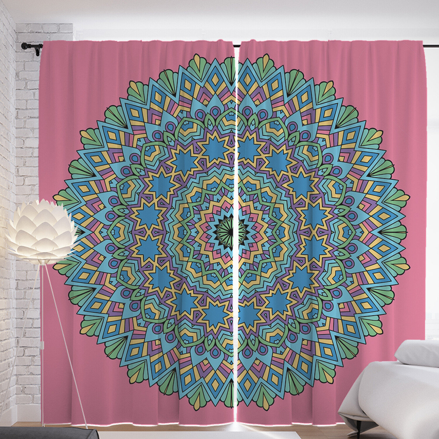 

Фотошторы для кухни и спальни JoyArty JoyArty "Круглый геометрический орнамент", Круглый геометрический орнамент