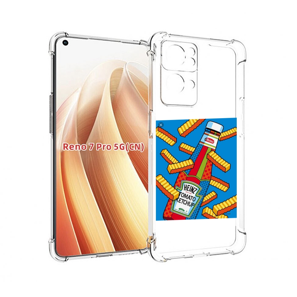 

Чехол MyPads картошка с соусом для OPPO Reno7 Pro 5G, Прозрачный, Tocco