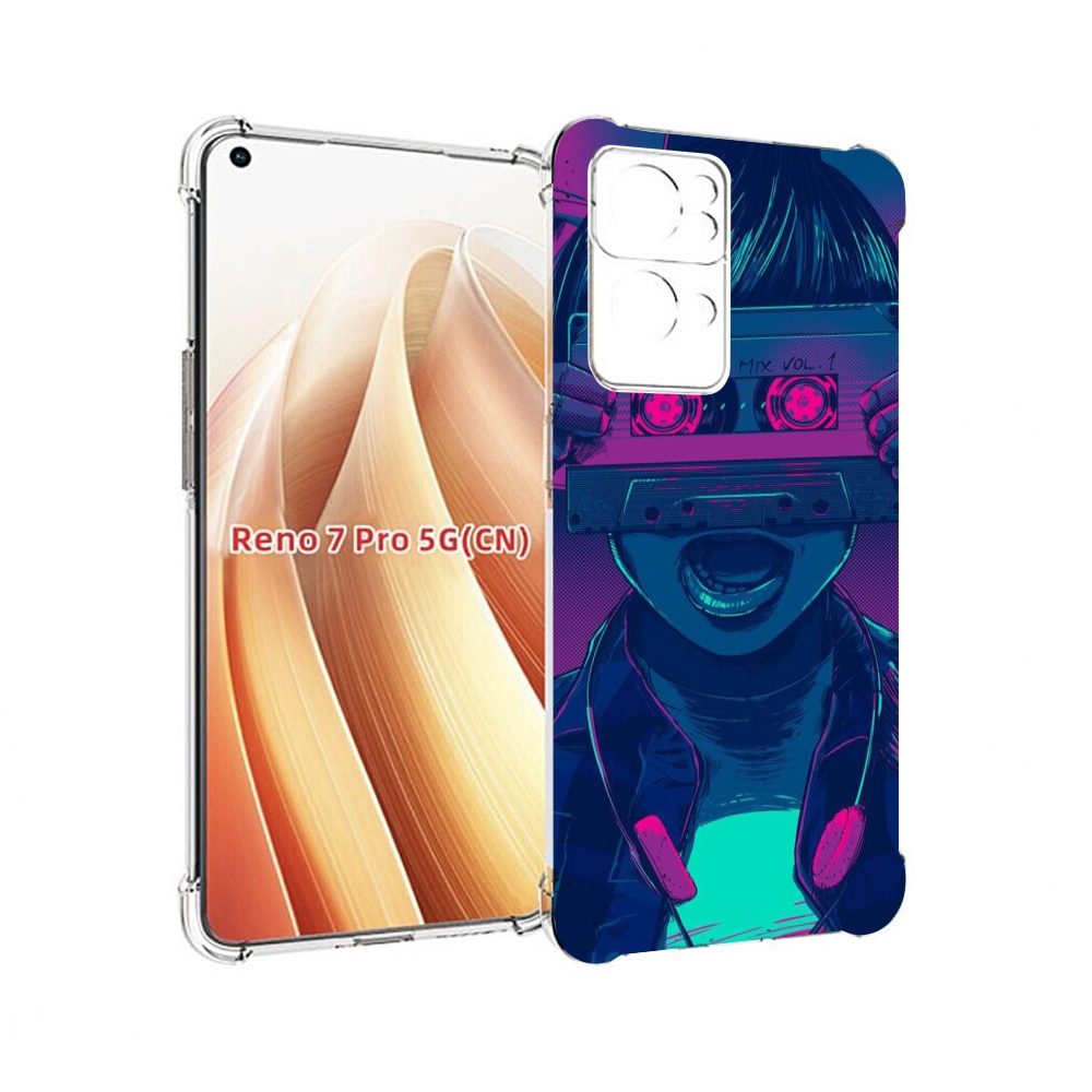 

Чехол MyPads киберпанк с кассетой для OPPO Reno7 Pro 5G, Прозрачный, Tocco