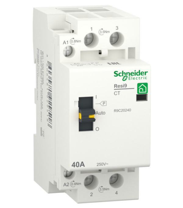 фото Модульный контактор se resi9 1p+n 40a 2но 230/250в ас 50гц schneider electric