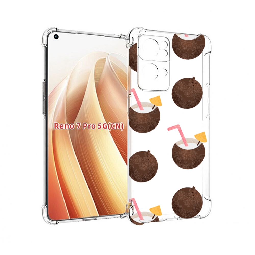 

Чехол MyPads кокосики для OPPO Reno7 Pro 5G, Прозрачный, Tocco