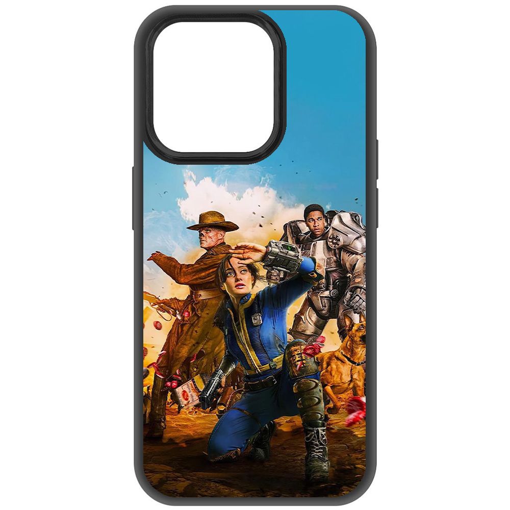 

Чехол-накладка Krutoff Soft Case Фоллаут (Fallout) - Люси, Гуль и Аарон для iPhone 15 Pro