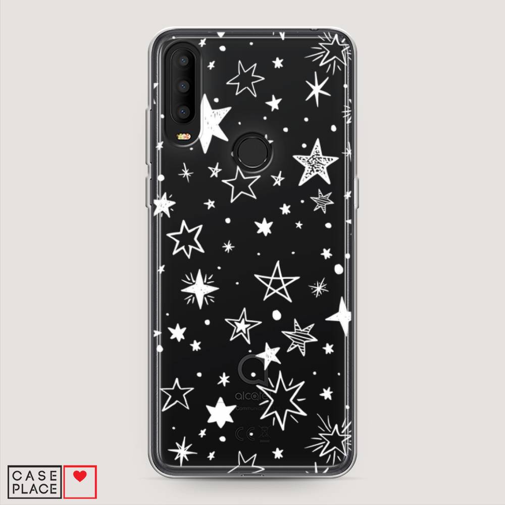 

Чехол Awog на Alcatel 3X 5048Y (2019) / Алкатель 3X 5048Y (2019) "Звездочки графика белая", Разноцветный, 170750-7