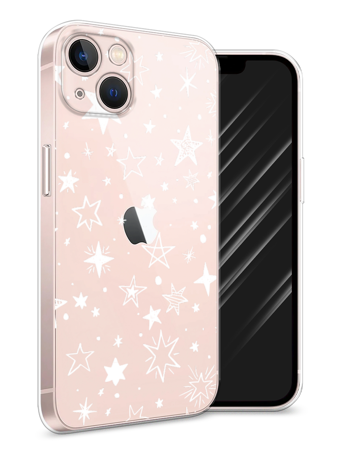 фото Чехол awog на apple iphone 13 / айфон 13 "звездочки графика белая"