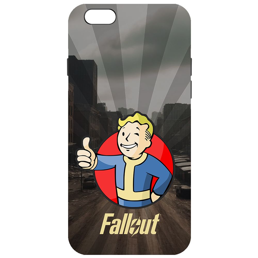 

Чехол-накладка Krutoff Soft Case Фоллаут (Fallout) - Волт-бой для iPhone 6 Plus/6s Plus, Черный