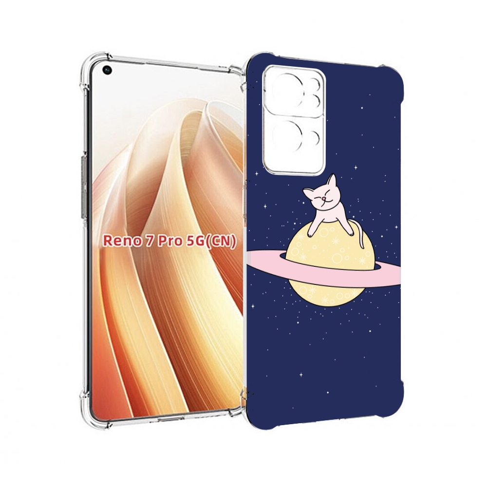 

Чехол MyPads котик на планете для OPPO Reno7 Pro 5G, Прозрачный, Tocco