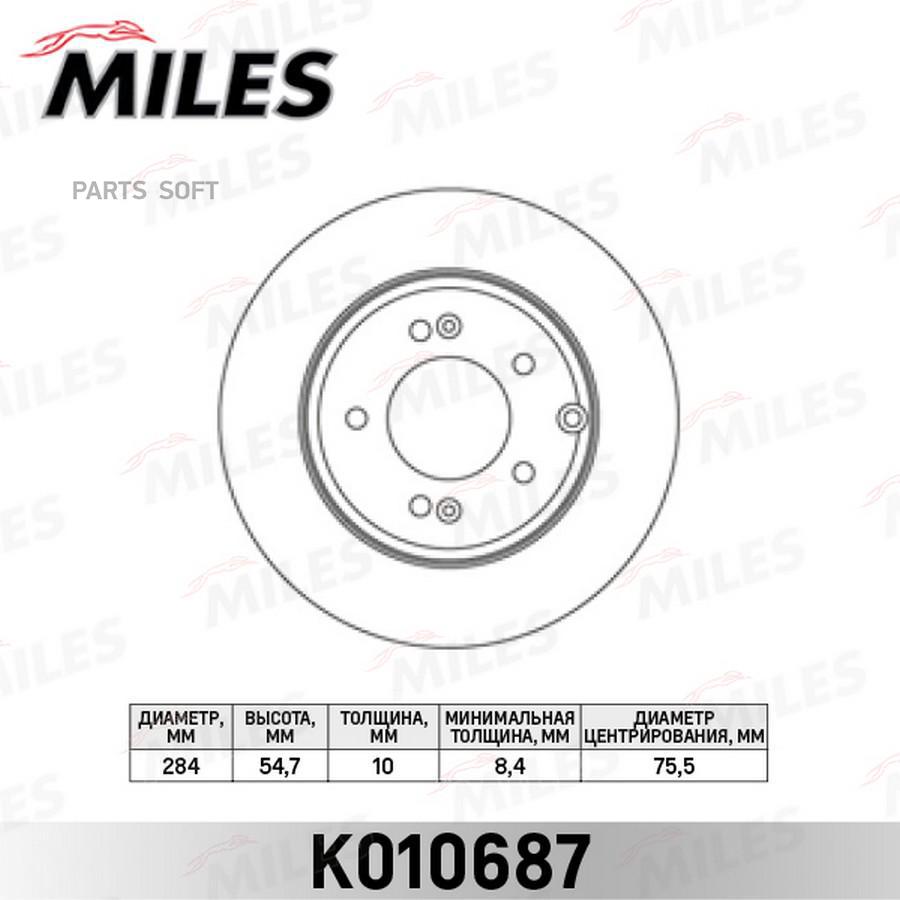 

Диск Тормозной Hyundai Sonata Nf 05- Задний D-284Мм. Miles k010687