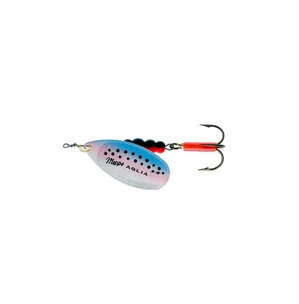 Блесна вращающаяся Mepps AGLIA FLUO, Micropigments Trout, 4, Rainbo