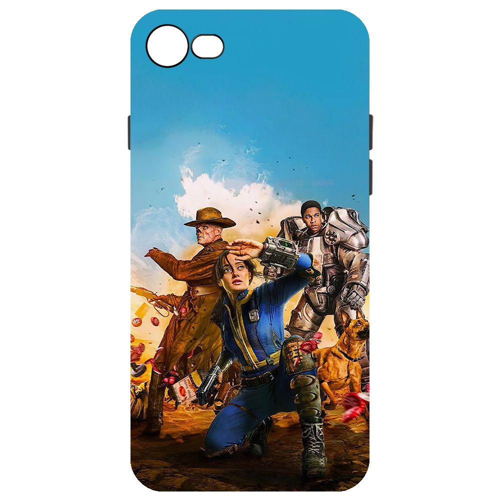 

Чехол-накладка Krutoff Soft Case Фоллаут (Fallout) - Люси, Гуль и Аарон для iPhone SE 2020