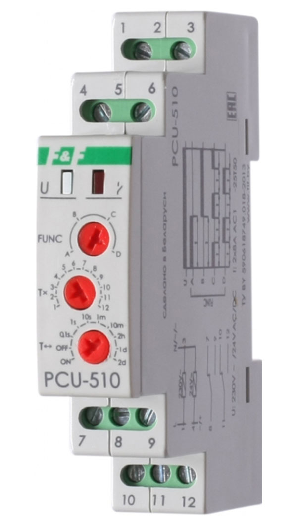 фото Реле времени pcu-510 f&f ea02.001.009 евроавтоматика f&f