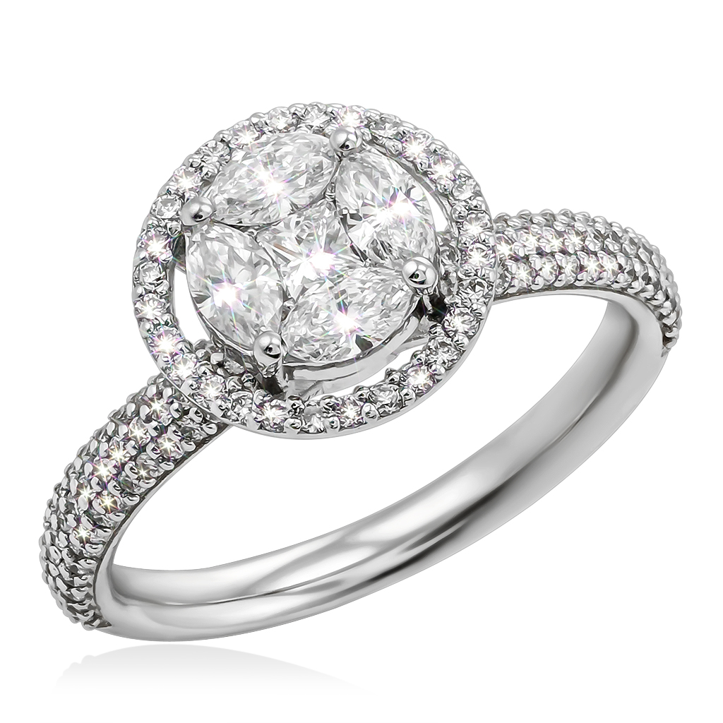 

Кольцо из золота р. 17,5 MOSTAR JEWELLERY TKM0001-3B-R, бриллиант, TKM0001-3B-R