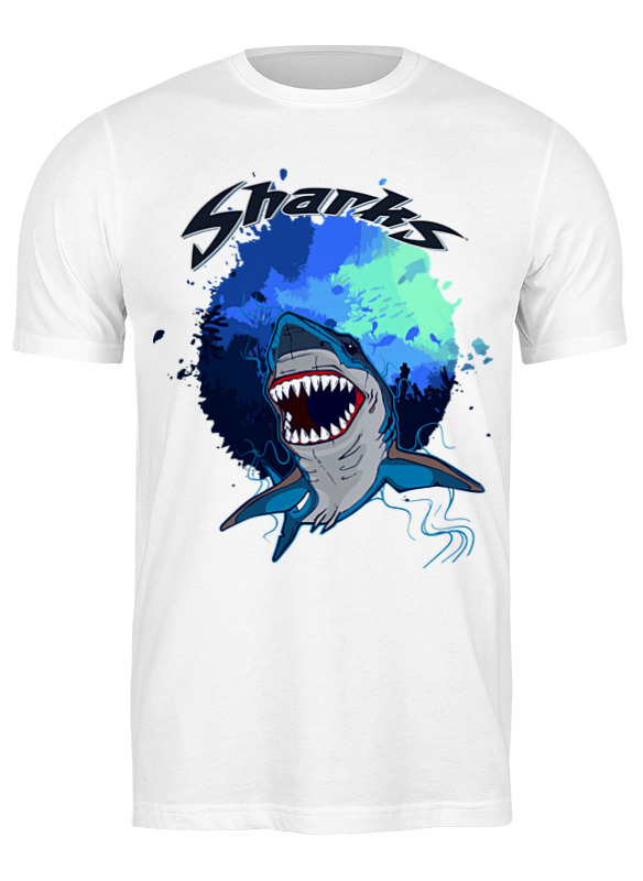 

Футболка мужская Printio Sharks белая S, Белый, Sharks