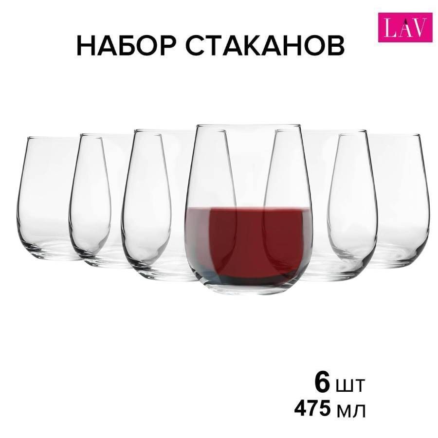 

Стакан Олд Фэшн 475 мл Гая LAV 6 шт, Прозрачный, Гая
