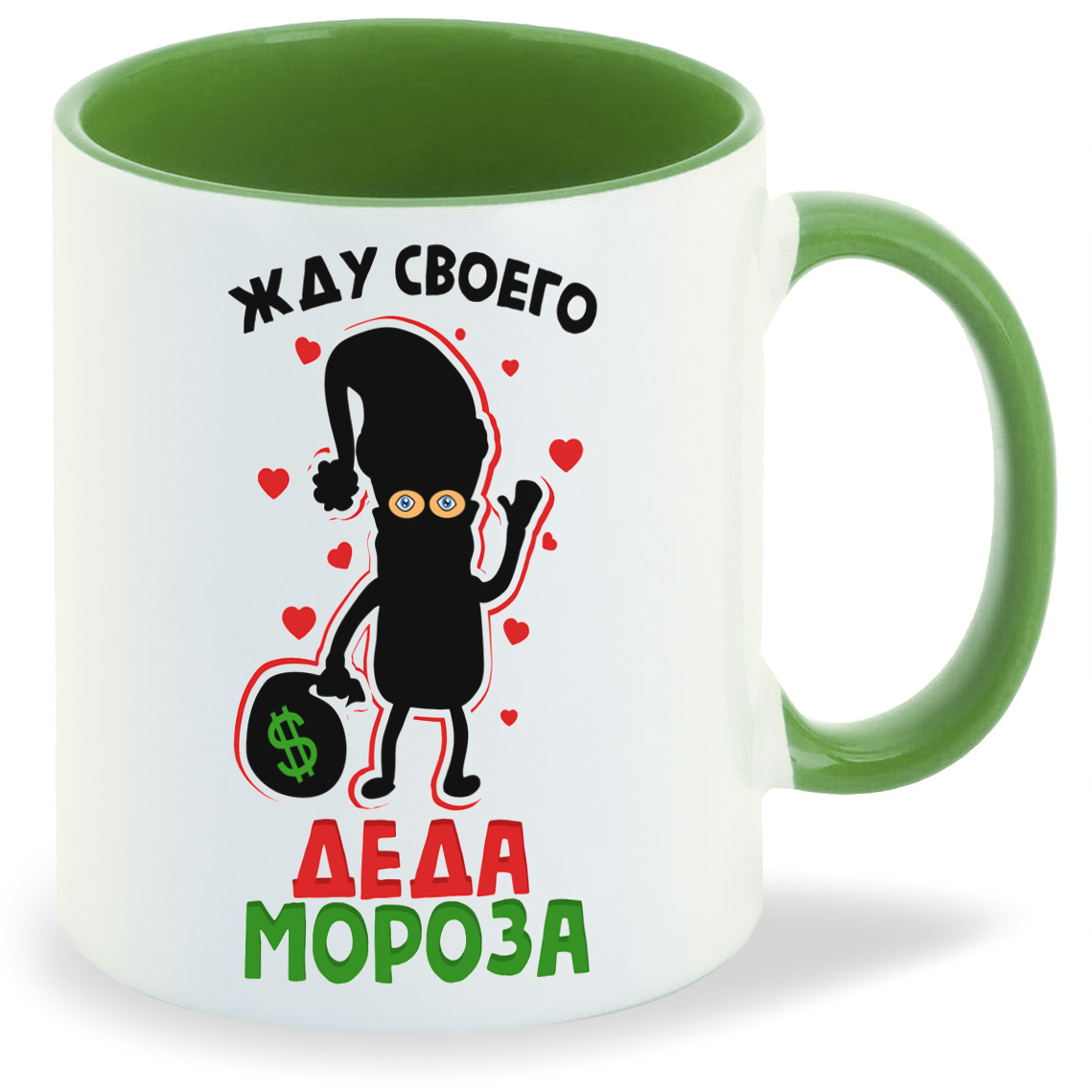 

Кружка CoolPodarok Прикол Новый год Жду своего деда Мороза, Прикол Новый год Жду своего деда Мороза