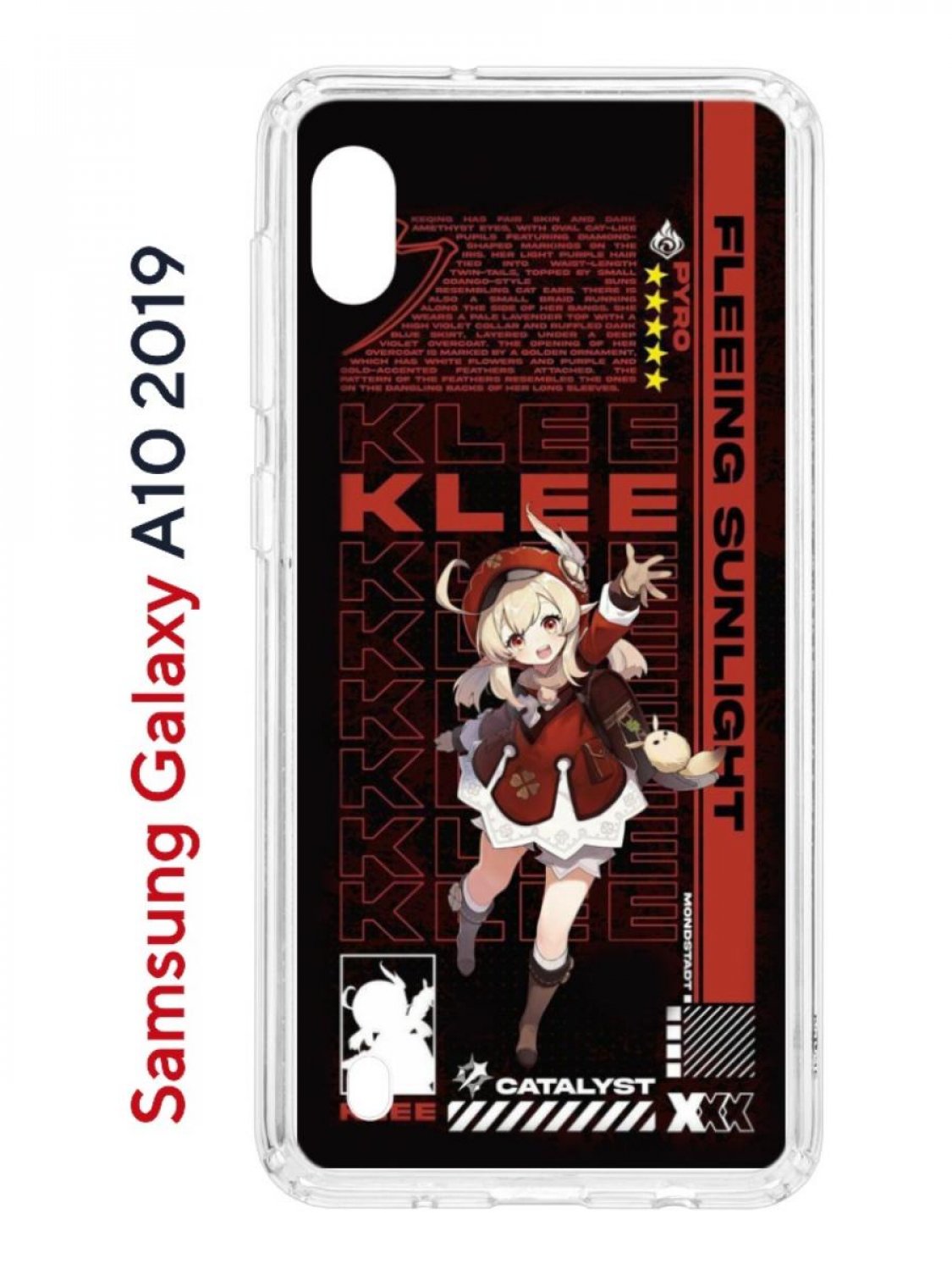 фото Чехол на samsung galaxy a10 2019 kruche print klee genshin, противоударный бампер кruче