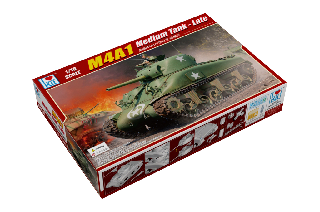 

Сборная модель I Love Kit средний танк M4A1 поздний 61617, M4A1