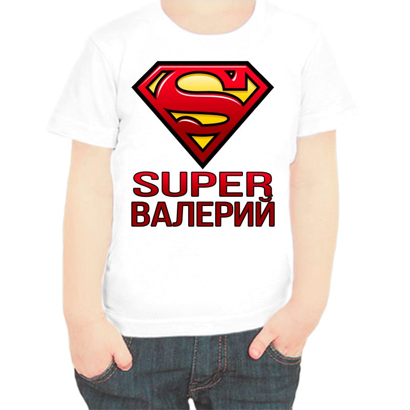 

Футболка мальчику белая 30 р-р super Валерий, Белый, fdm_super_valeriy