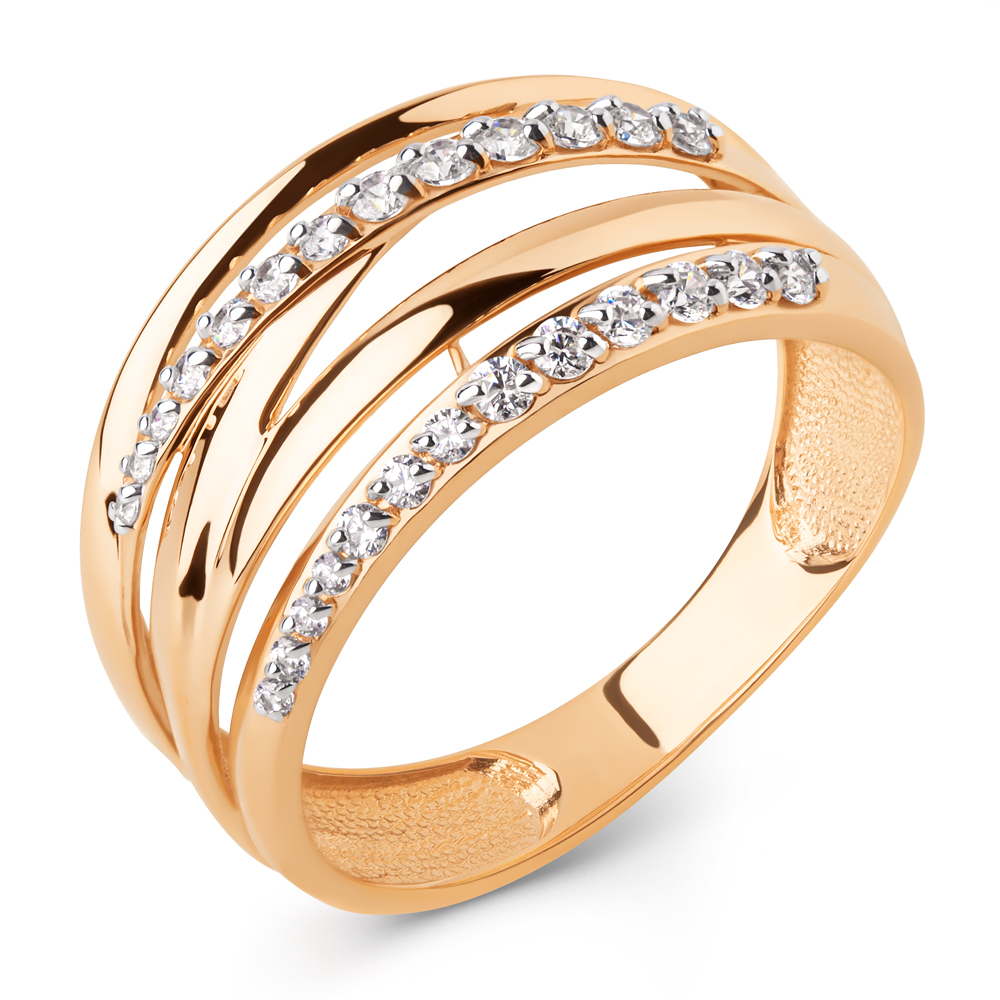 

Кольцо из золота р. , DINASTIA.GOLD 023241, фианит, 023241