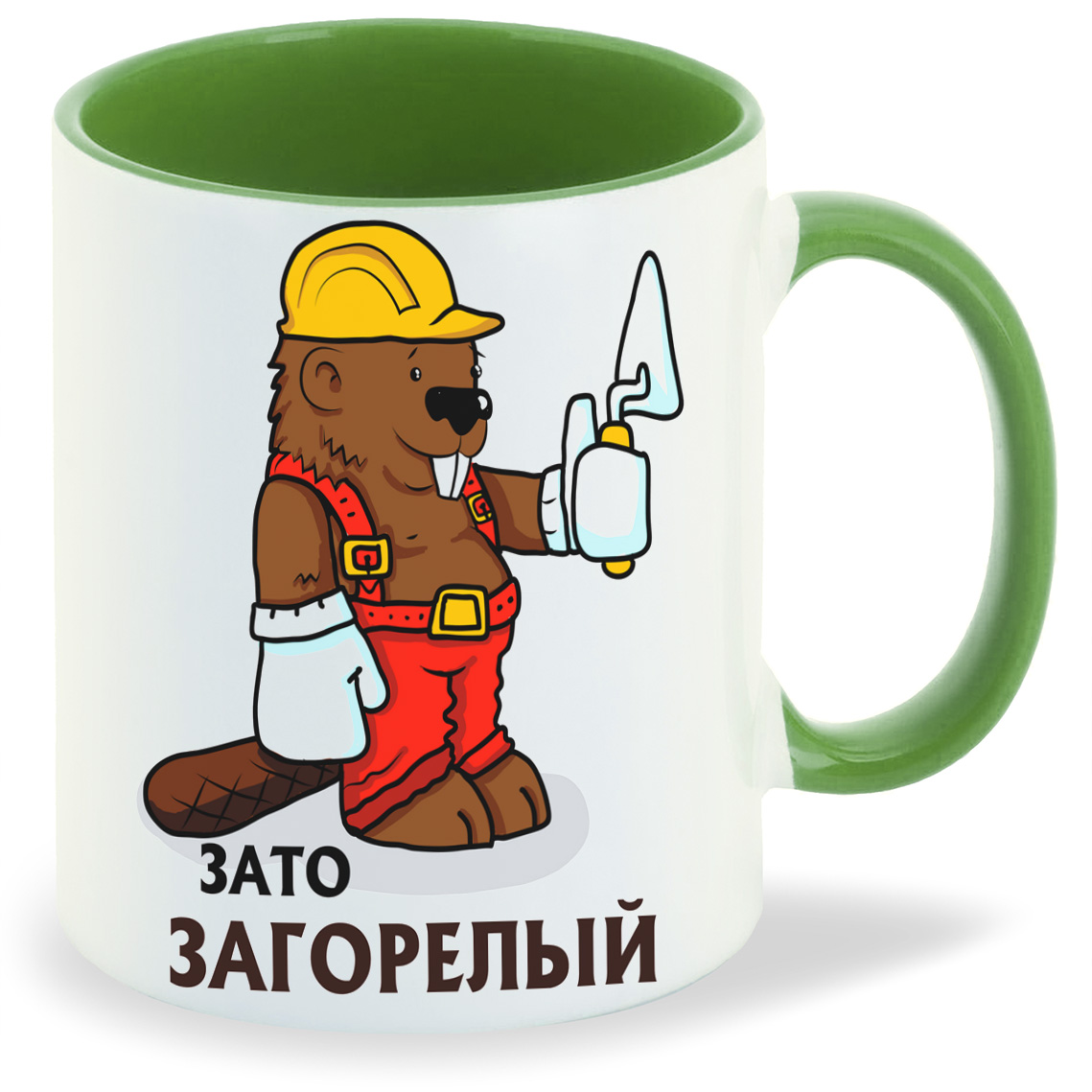 

Кружка CoolPodarok Прикол Зато загорелый, Прикол Зато загорелый