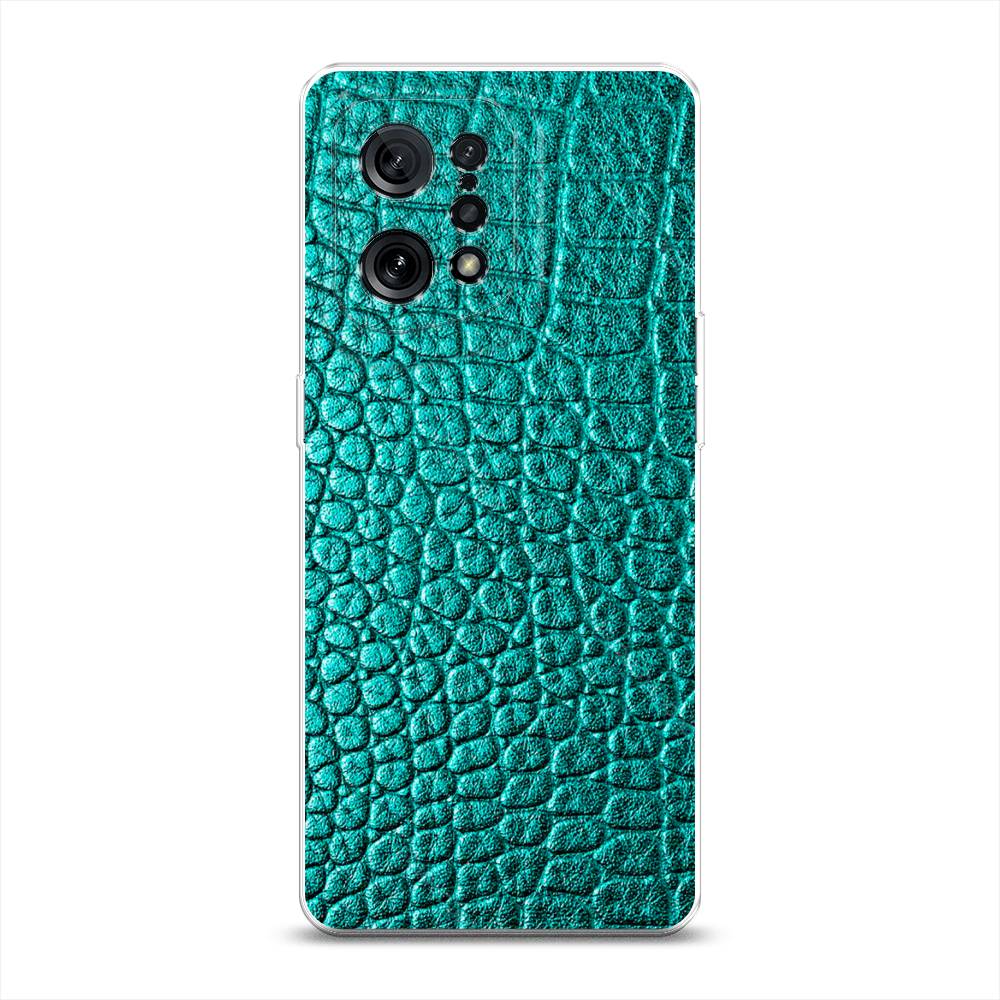 

Силиконовый чехол "Бирюзовая змея" на Oppo Find X5, 259750-3