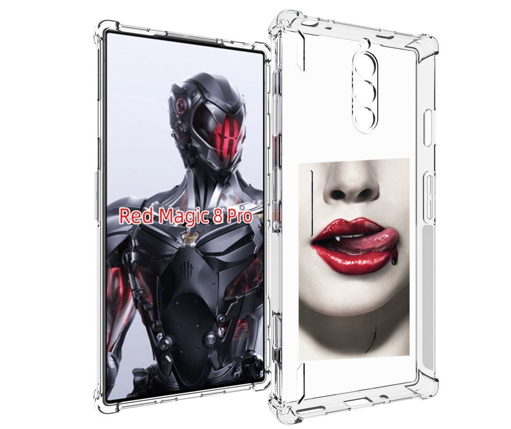 

Чехол MyPads губы-вампирши для ZTE Nubia Red Magic 8 Pro / Red Magic 8 Pro Plus, Tocco