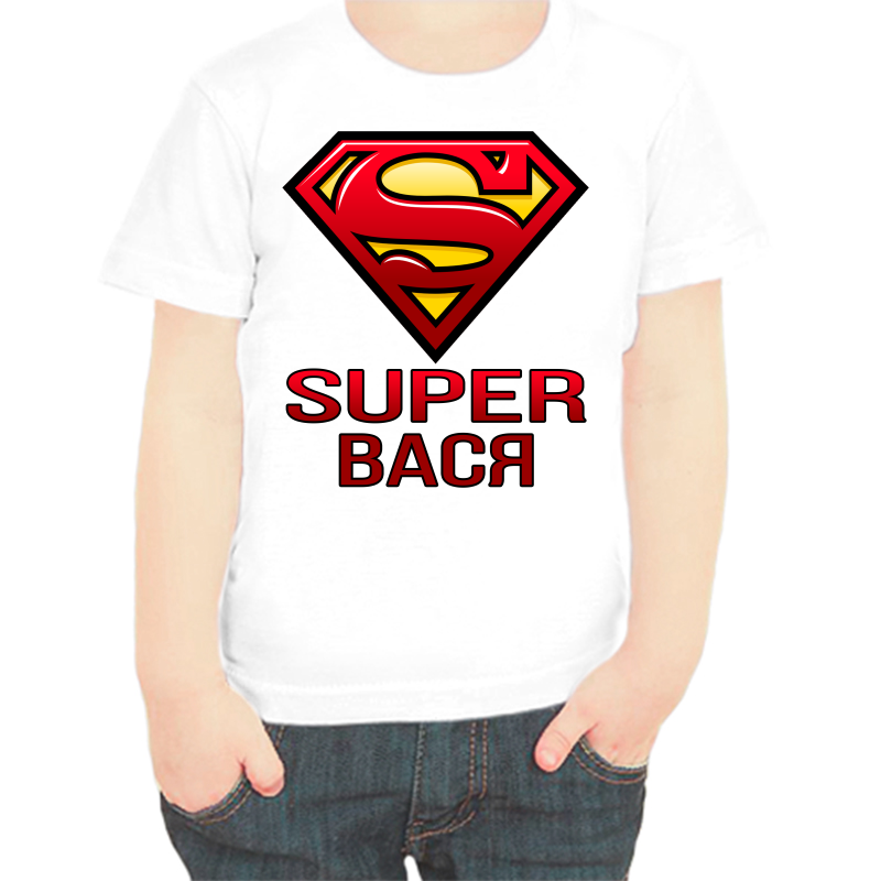 

Футболка мальчику белая 24 р-р super Вася, Белый, fdm_super_vasya