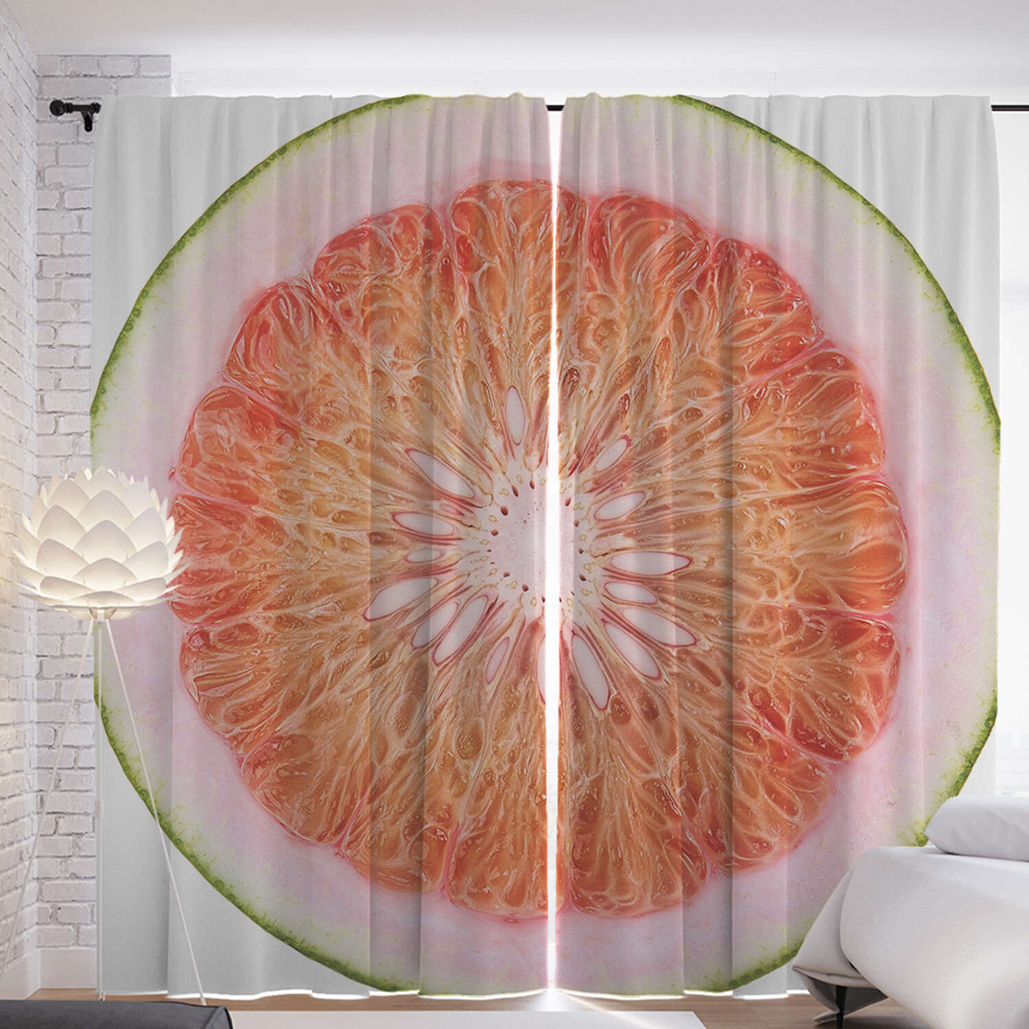 

Фотошторы для кухни и спальни JoyArty JoyArty "Половина памело", Половина памело