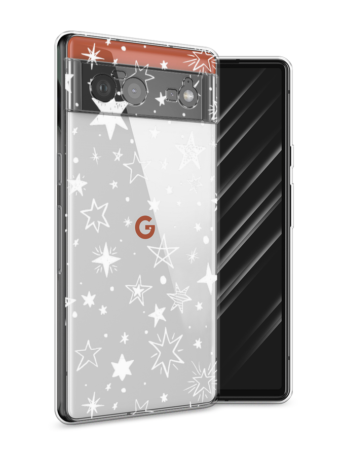 

Чехол Awog на Google Pixel 6 "Звездочки графика белая", Разноцветный, 270850-7