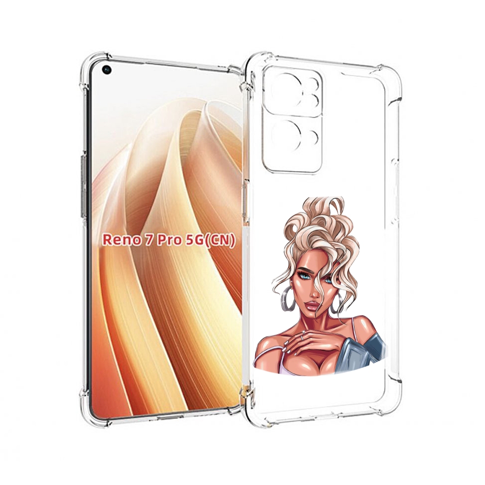 

Чехол MyPads красивая-блондинка женский для OPPO Reno7 Pro 5G, Прозрачный, Tocco
